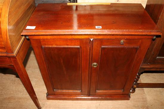 Late Victorian mahogany two door cupboard